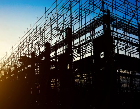 construction site silhouettes