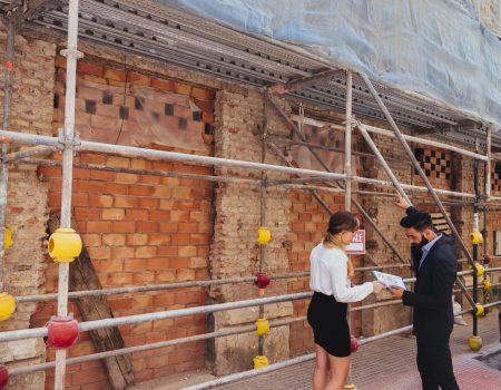 real estate agents dicussing plans